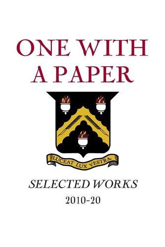 Cover image for One with a Paper; Selected Works 2010-20 paperback