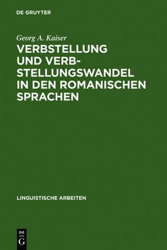 Cover image for Verbstellung und Verbstellungswandel in den romanischen Sprachen