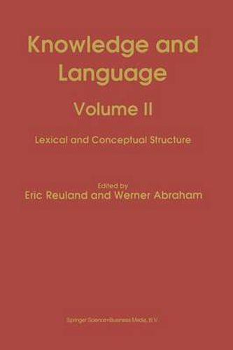 Cover image for Knowledge and Language: Volume II Lexical and Conceptual Structure