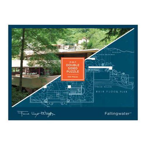 Cover image for Frank Lloyd Wright Fallingwater 2-Sided 500 Piece Puzzle