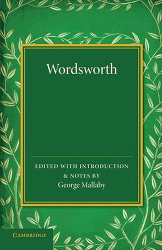 Cover image for Wordsworth: Extracts from 'The Prelude', with Other Poems