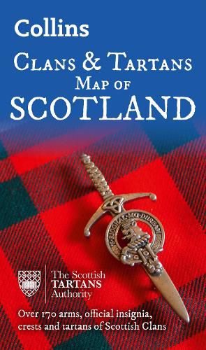 Cover image for Collins Scotland Clans and Tartans Map: Over 170 Arms, Official Insignia, Crests and Tartans of Scottish Clans