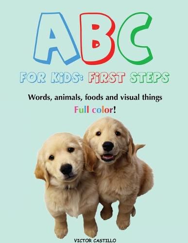 Cover image for ABC For Kids (Words, animals, foods and visual things).: First Steps (Large Print Edition)