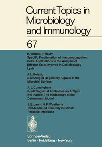 Current Topics in Microbiology and Immunology / Ergebnisse der Microbiologie und Immunitatsforschung