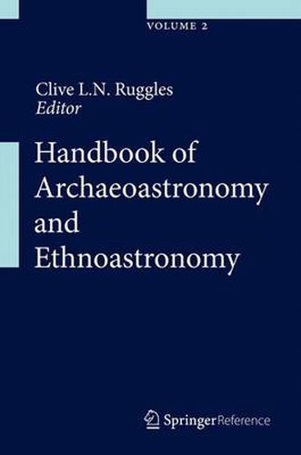 Cover image for Handbook of Archaeoastronomy and Ethnoastronomy