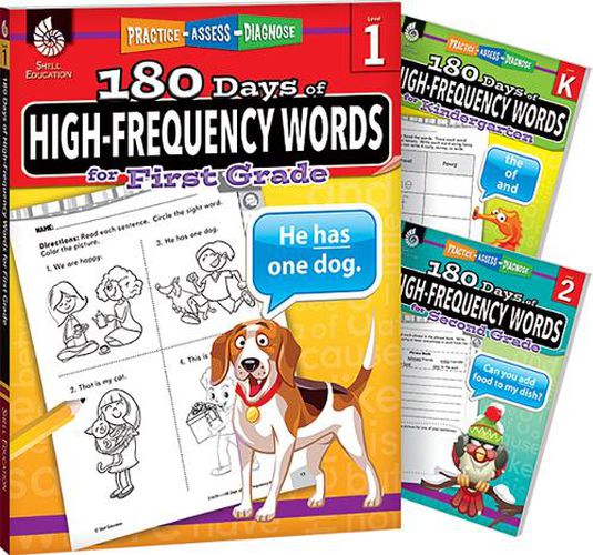 Cover image for 180 Days (TM): High Frequency Words for K-2, 3-Book Set