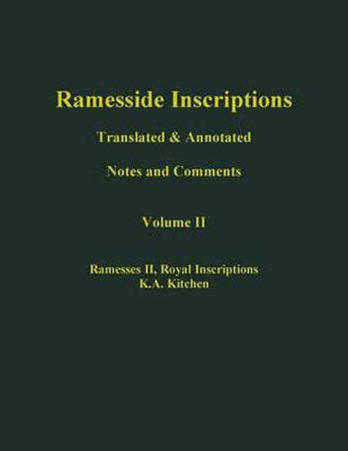 Cover image for Ramesside Inscriptions: Notes and Comments