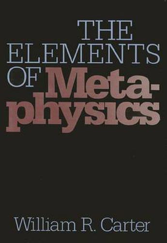 Cover image for The Elements of Metaphysics