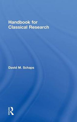 Cover image for Handbook for Classical Research