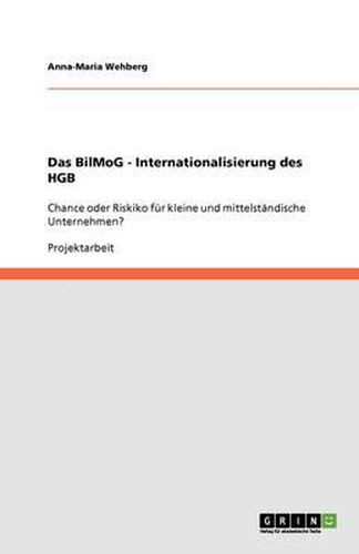 Cover image for Das BilMoG - Internationalisierung des HGB