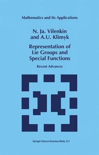 Cover image for Representation of Lie Groups and Special Functions: Recent Advances