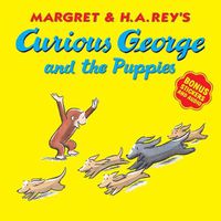 Cover image for Curious George and the Puppies (with Bonus Stickers and Audio)