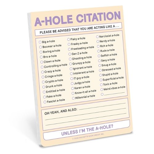 Cover image for A-Hole Citation: Nifty Notes