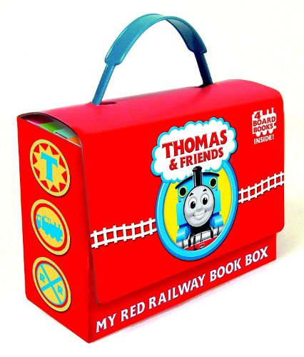 Cover image for Thomas and Friends: My Red Railway Book Box (Thomas & Friends): Go, Train, GO!; Stop, Train, Stop!; A Crack in the Track!; and Blue Train, Green Train