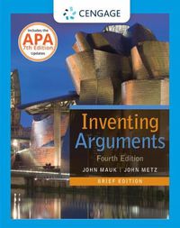 Cover image for Inventing Arguments, Brief (w/ APA7E Updates & MLA9E Update Card)