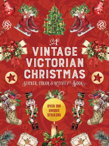 Cover image for A Vintage Victorian Christmas Sticker, Color & Activity Book