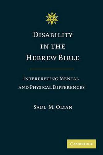 Cover image for Disability in the Hebrew Bible: Interpreting Mental and Physical Differences