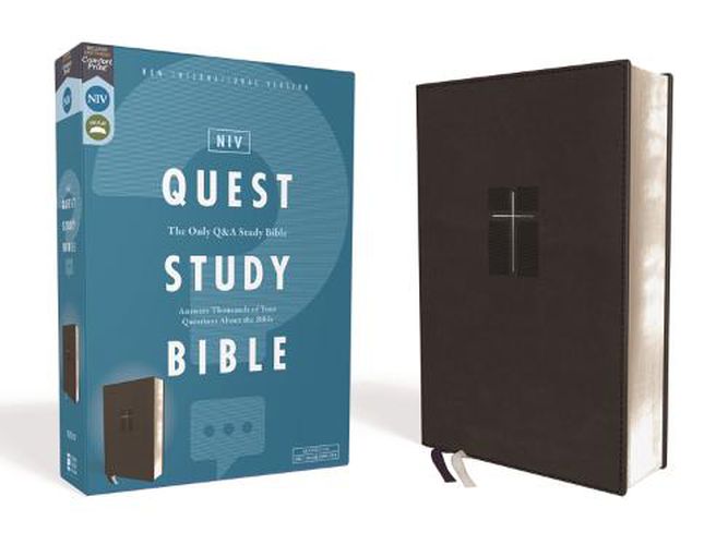 Cover image for NIV, Quest Study Bible, Leathersoft, Black, Comfort Print: The Only Q and A Study Bible