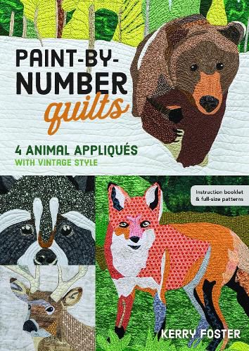 Cover image for Paint-by-Number Quilts: 4 Animal Appliques with Vintage Style