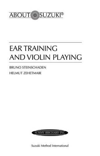 Cover image for Ear Training and Violin Playing