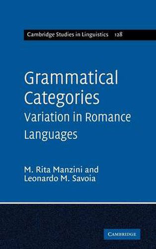 Cover image for Grammatical Categories: Variation in Romance Languages