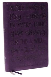 Cover image for KJV, Large Print Center-Column Reference Bible, Verse Art Cover Collection, Leathersoft, Purple, Red Letter, Thumb Indexed, Comfort Print: Holy Bible, King James Version