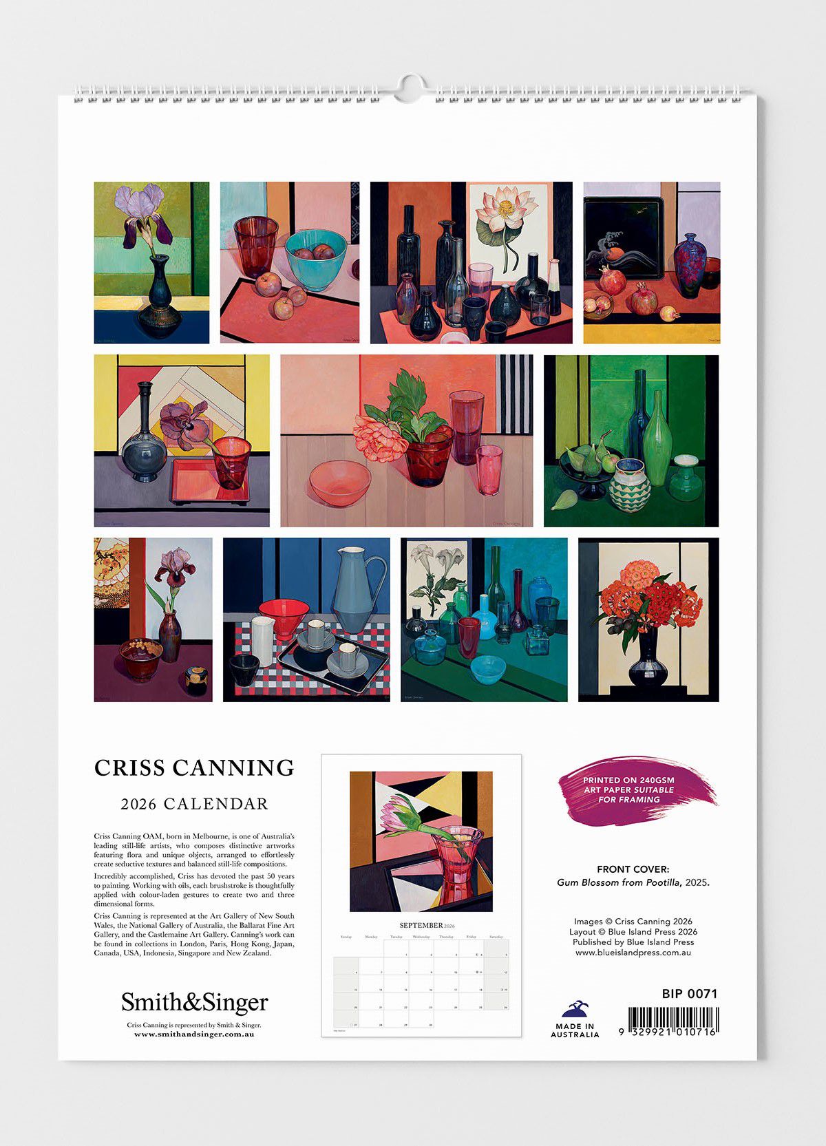 Criss Canning 2026 Large Wall Calendar (Format 1)