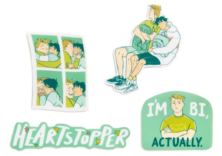 Cover image for Heartstopper: Boy Meets Boy Stickers - Sticker Set of 4
