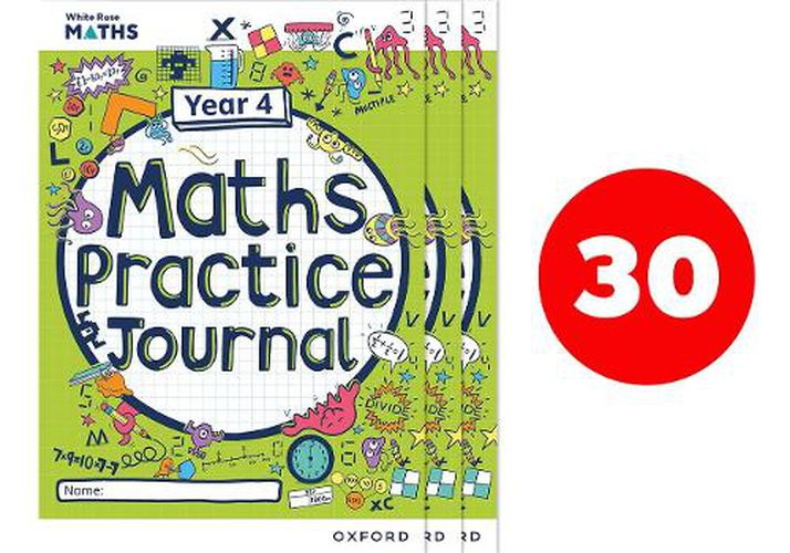 Cover image for White Rose Maths Practice Journals Year 4 Workbooks: Pack of 30