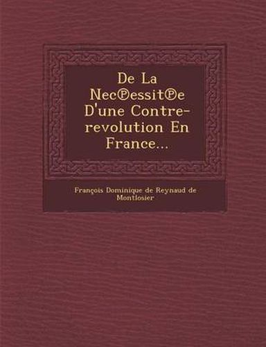 de La NEC Essit E D'Une Contre-Revolution En France...