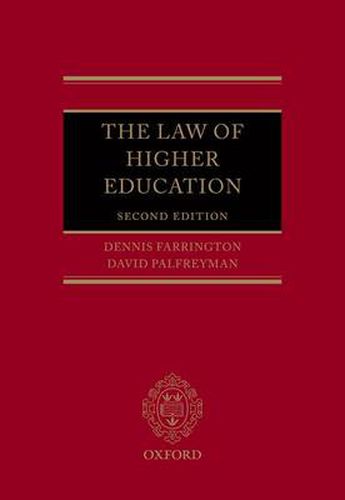 Cover image for The Law of Higher Education