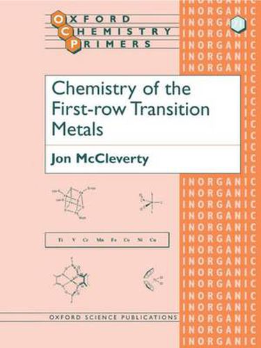 Cover image for Chemistry of the First Row Transition Metals