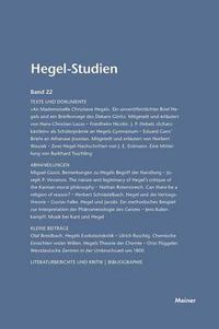 Cover image for Hegel-Studien / Hegel-Studien Band 22 (1987)