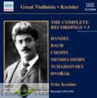 Cover image for Kreisler Great Violinists Complete Recordings 3