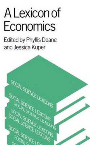 Cover image for A Lexicon of Economics