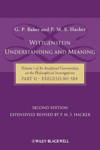 Cover image for Wittgenstein: Understanding and Meaning