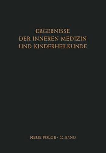 Ergebnisse Der Inneren Medizin Und Kinderheilkunde