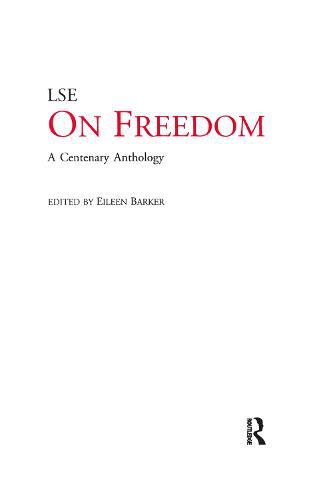 Cover image for On Freedom: A Centenary Anthology