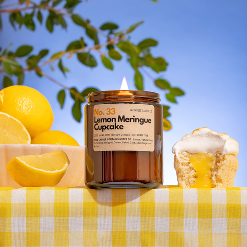 Cover image for No.33 Lemon Meringue Cupcake Soy Candle 