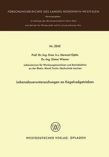 Cover image for Lebensdaueruntersuchungen an Kegelradgetrieben