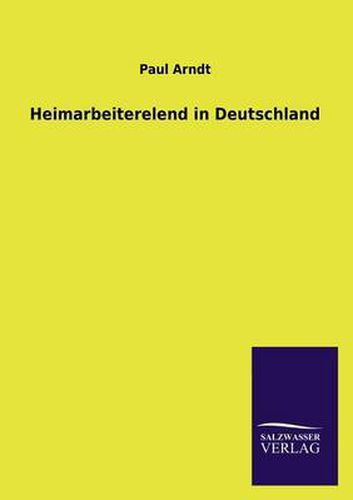 Cover image for Heimarbeiterelend in Deutschland