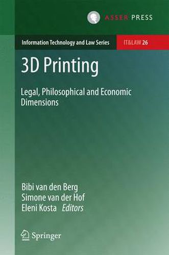 Cover image for 3D Printing: Legal, Philosophical and Economic Dimensions