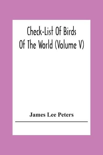 Cover image for Check-List Of Birds Of The World (Volume V)