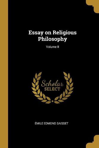 Cover image for Essay on Religious Philosophy; Volume II