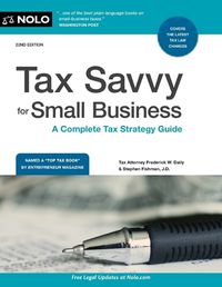 Cover image for Tax Savvy for Small Business: A Complete Tax Strategy Guide