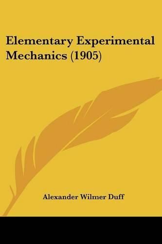 Cover image for Elementary Experimental Mechanics (1905)
