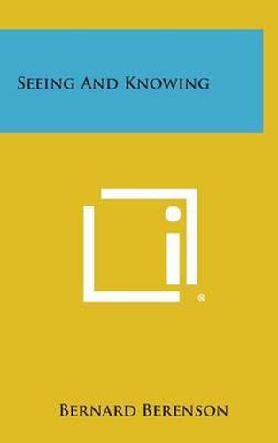 Cover image for Seeing and Knowing