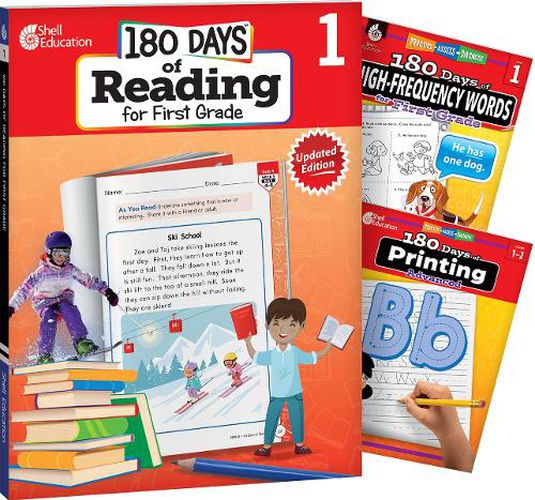 Cover image for 180 Days (TM): Reading, High-Frequency Words, & Printing Grade 1: 3-Book Set