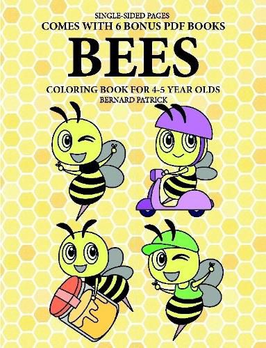 Cover image for Coloring Books for 4-5 Year Olds (Bees)