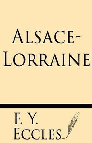 Cover image for Alsace-Lorraine